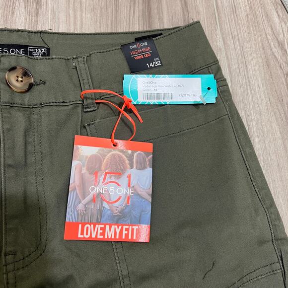 One 5 One Veda High Rise Wide Leg Pant Size 14/32 - Picture 7 of 11